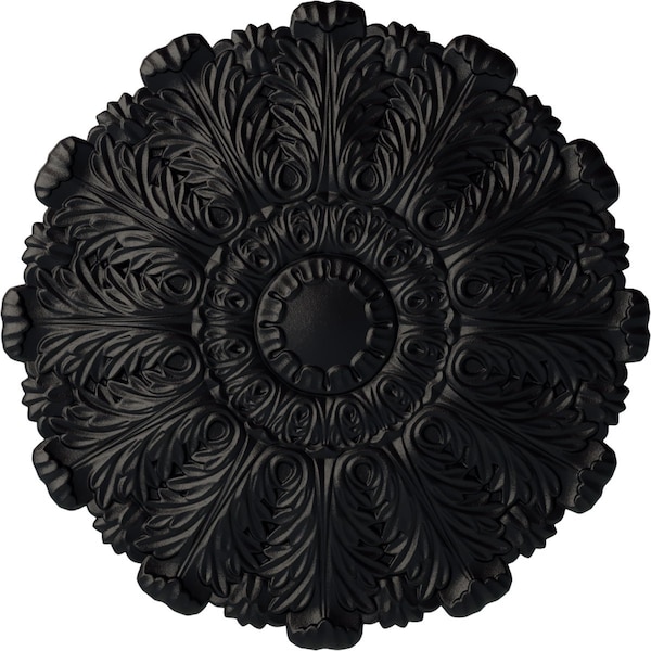 Ekena Millwork Durham Ceiling Medallion (Fits Canopies up to 4 1/4"), Hand-Painted Steel Gray, 31"OD x 1 1/2"P CM31DUSGS - main